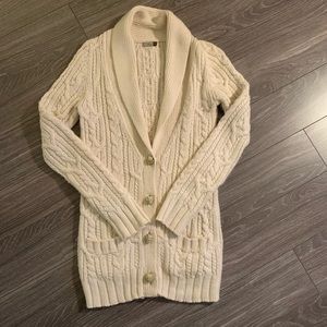 Wilfred wool/alpaca long cardigan. Cozy!